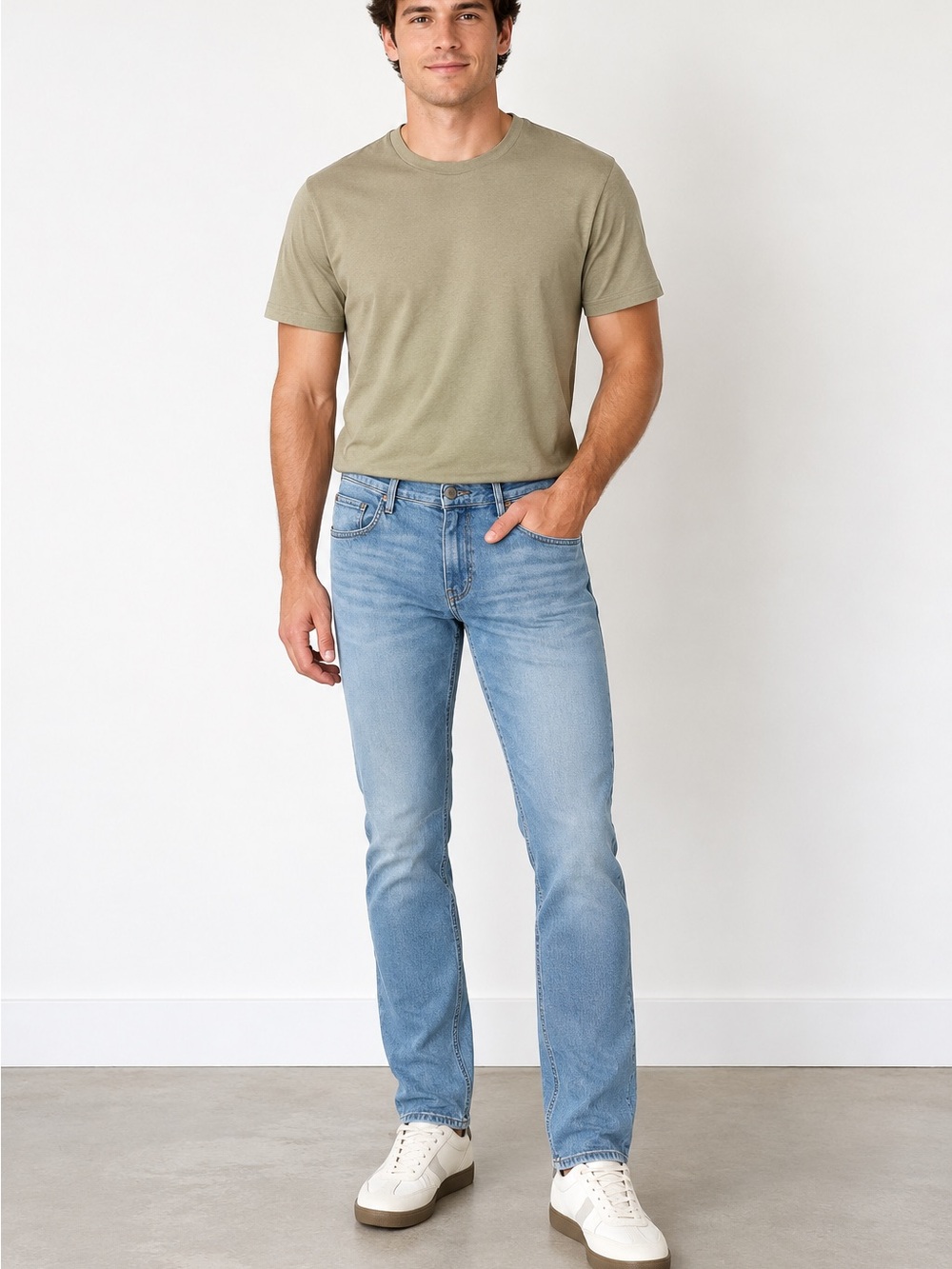 PAIGE Lennox Men’s Slim Fit Jeans Light Wash Stretch Denim Size 36